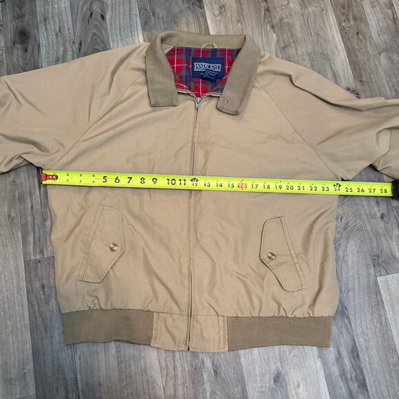 Lands' End Harrington-style plaid lined barn jacket - Picture 4 of 5